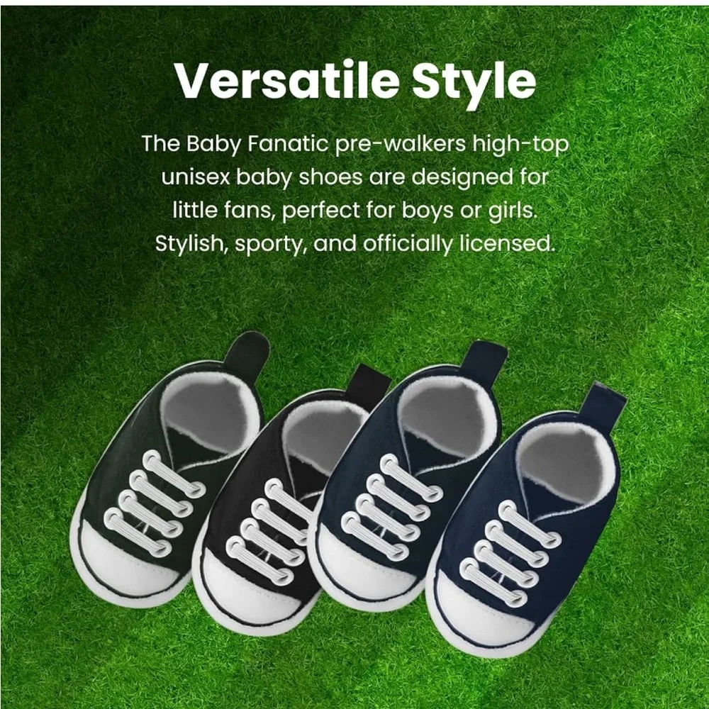 Baby Fanatic Black & White New York Jets Baby High-Top Sneakers